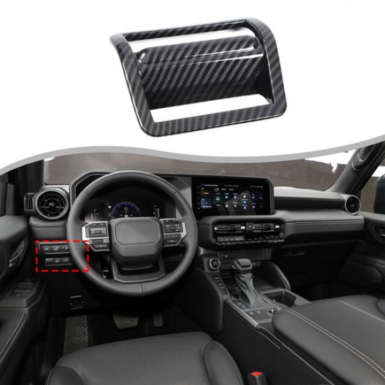 ABS Carbon Fiber Headlight Switch Button Trim For Toyota Land Cruiser LC250 24+