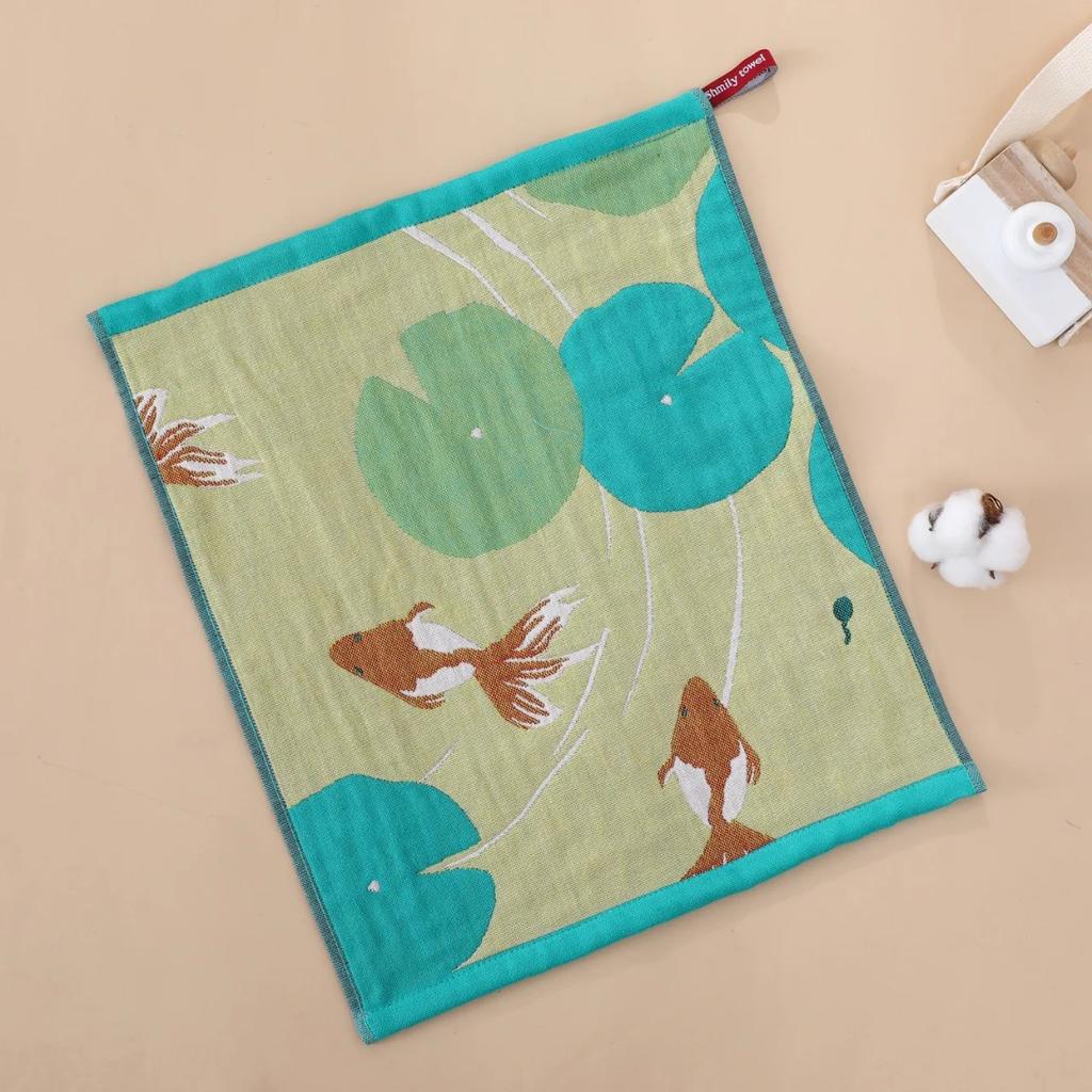 34x40cm Large Hand Towel Kitchen Towel 4Layer Cotton Gauze Pure Cotton Dish Cloth Quick Dry Decorative Tea Towel Restaurant