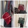 Elegant Kiss Lock Shoulder Bag Large Capacity Solid Color Chinese Style Crossbody Bag Anti-splash Water PU Leather