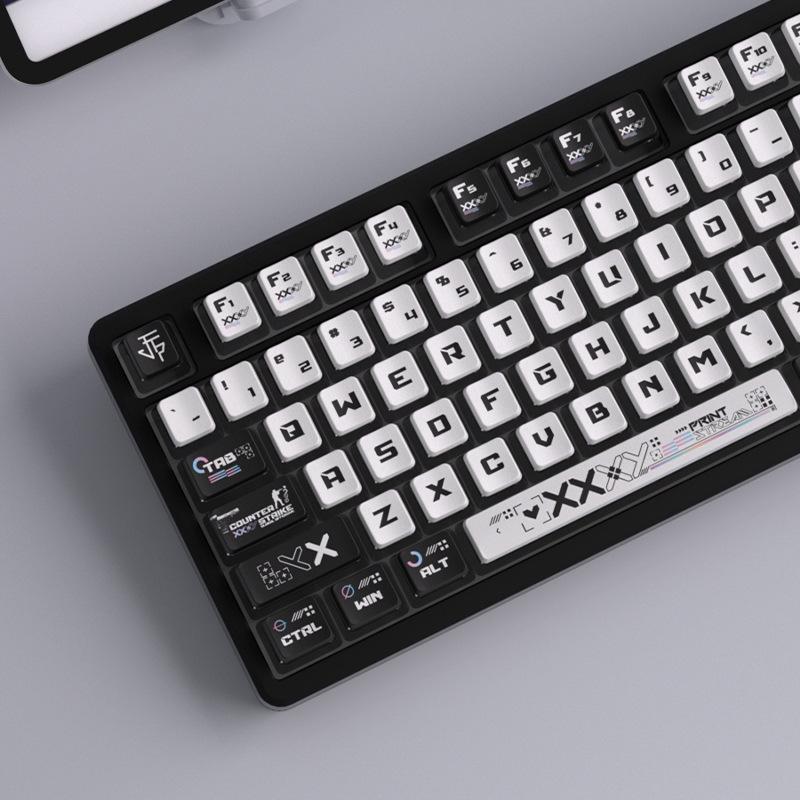 Four-Sided Translucent Color Keycaps for Customized Mechanical Keyboard