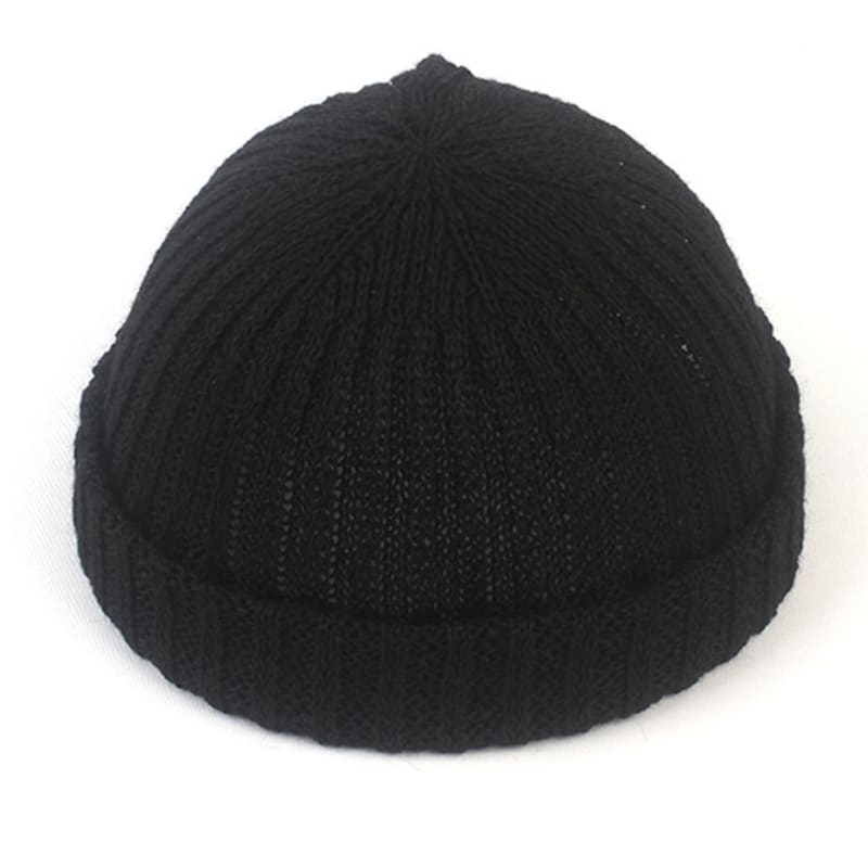 

Универсальная химия Крутая черная вязаная шапка-бини FREE