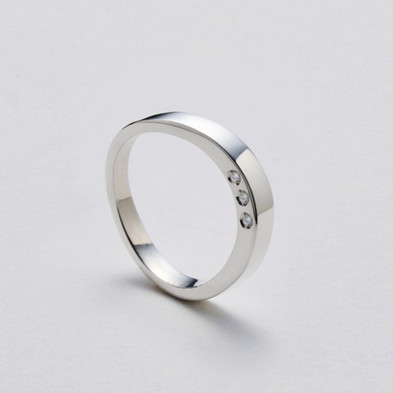 

liersi Legato Bold 3diamonds Ring Silver(pure)