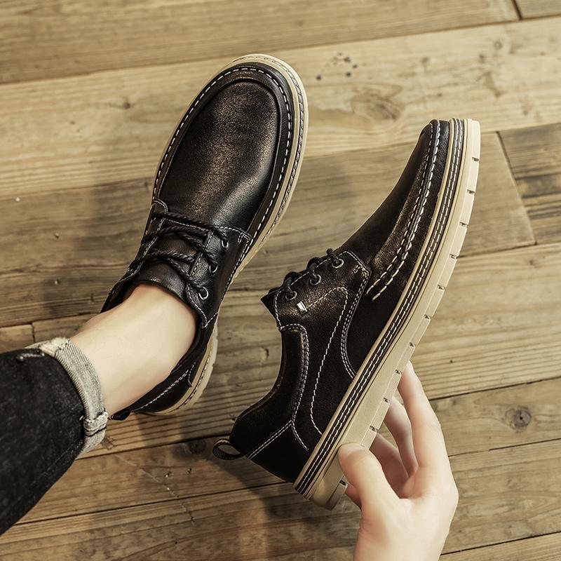 Мужская обувь из натуральной кожи. Трендовая удобная повседневная обувь. Мокасины — фото 13