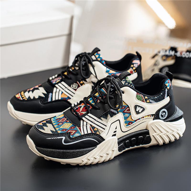 New ModelMen'S Shoes Summer Canvas Forrest Gump Sneakers Teen Low-Top Comfortable Retro Dad Shoes Platform Shoes