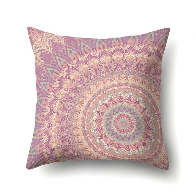 American Retro Ethnic Bohemian Polyester Pillow Case Car Decoration Home Printed Waist Rest Pillow Case