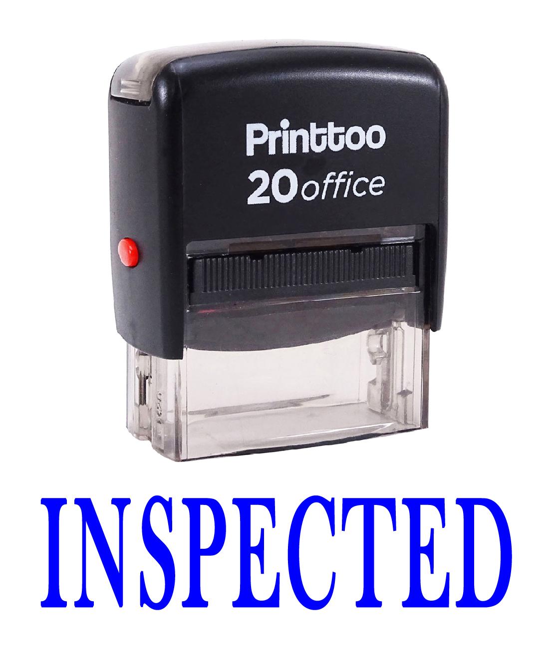 

Printtoo INSPECTED Self Inking Rubber Stamp Office Stationary Custom 14 mm x 38 mm (Approx) синій