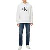 Calvin Klein Bluza z nadrukiem litery, wygodny luźny krój, raglanowe rękawy, męska bluza, jasnobiała J326969-YAF