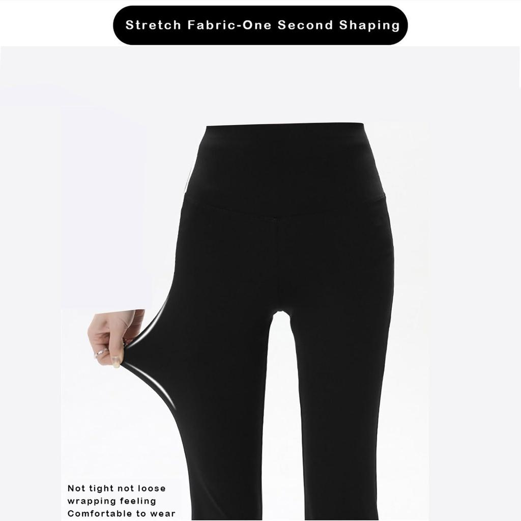 High-Waist Nude Yoga Flared Pants - Women's Hip-Lifting Fitness Tights