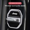 4Pc Silicone Car Door Lock Buckle Protector Cover For Jeep Grand Cherokee Wrangler JK Gladiator Compass Renegade Avenger Sticker