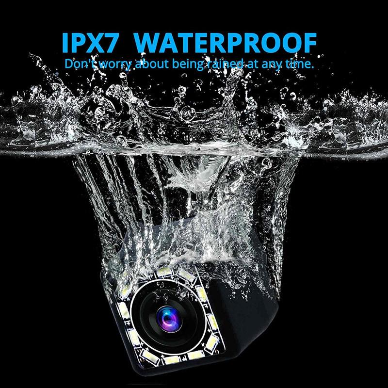 Κάμερα οπισθοπορείας αυτοκινήτου ευρυγώνια HD οπίσθια όψη Βίντεο εφεδρική κάμερα οχήματος Κάμερα όπισθεν 12LED Κάμερα στάθμευσης νυχτερινής όρασης