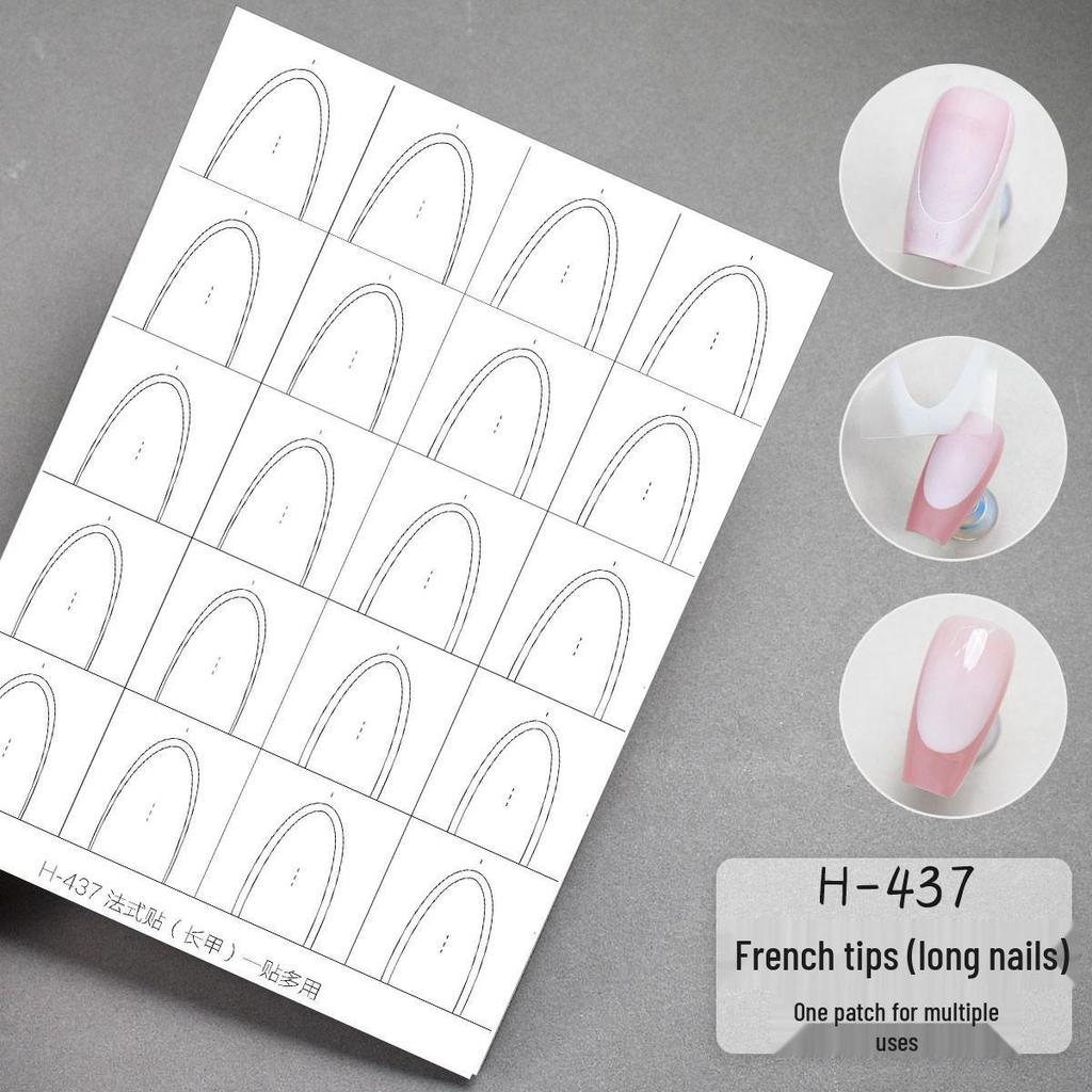 French Lace Nail Art Sticker Refill - No Curling, Multi-use, Adherent Guide Stickers for Pat-Pat Spray Painting.