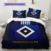 Hamburg Football Team Pattern Bedding Home Decoration Birthday Gift (1 * duvet cover + 2 * pillowcase, without core)