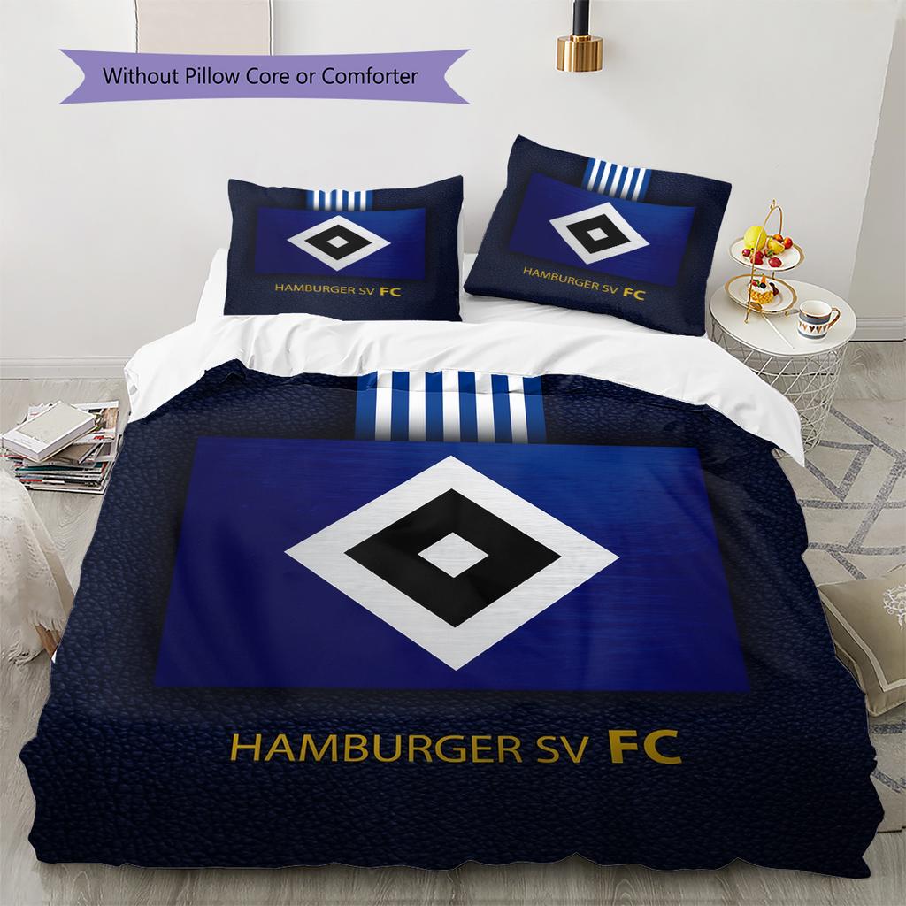 Hamburg Football Team Pattern Bedding Home Decoration Birthday Gift (1 * duvet cover + 2 * pillowcase, without core)