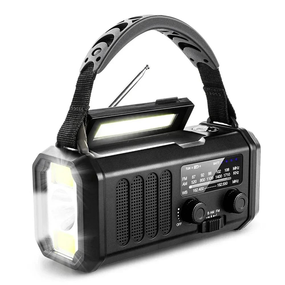 Woopker 10000mAh FM Emergency Radio Solar Hand Crank Generator FM  Radio SOS Alarm Power Bank for Car Outdoors Repair lighting