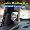 2Pcs Car Auxiliary Mirror Wide Angle 360 Degree Adjustable Auto HD Convex Rearview Rimless Mirrors Car Styling Parts