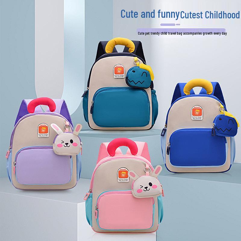 Korean Style Lightweight Girls' School Backpack for Ages 3-6