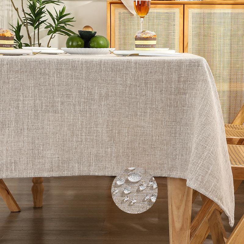 Cotton linen Waterproof Tablecloth Green Table Vintage Dining Table Cover For Christmas kitchen Party Birthday Decor