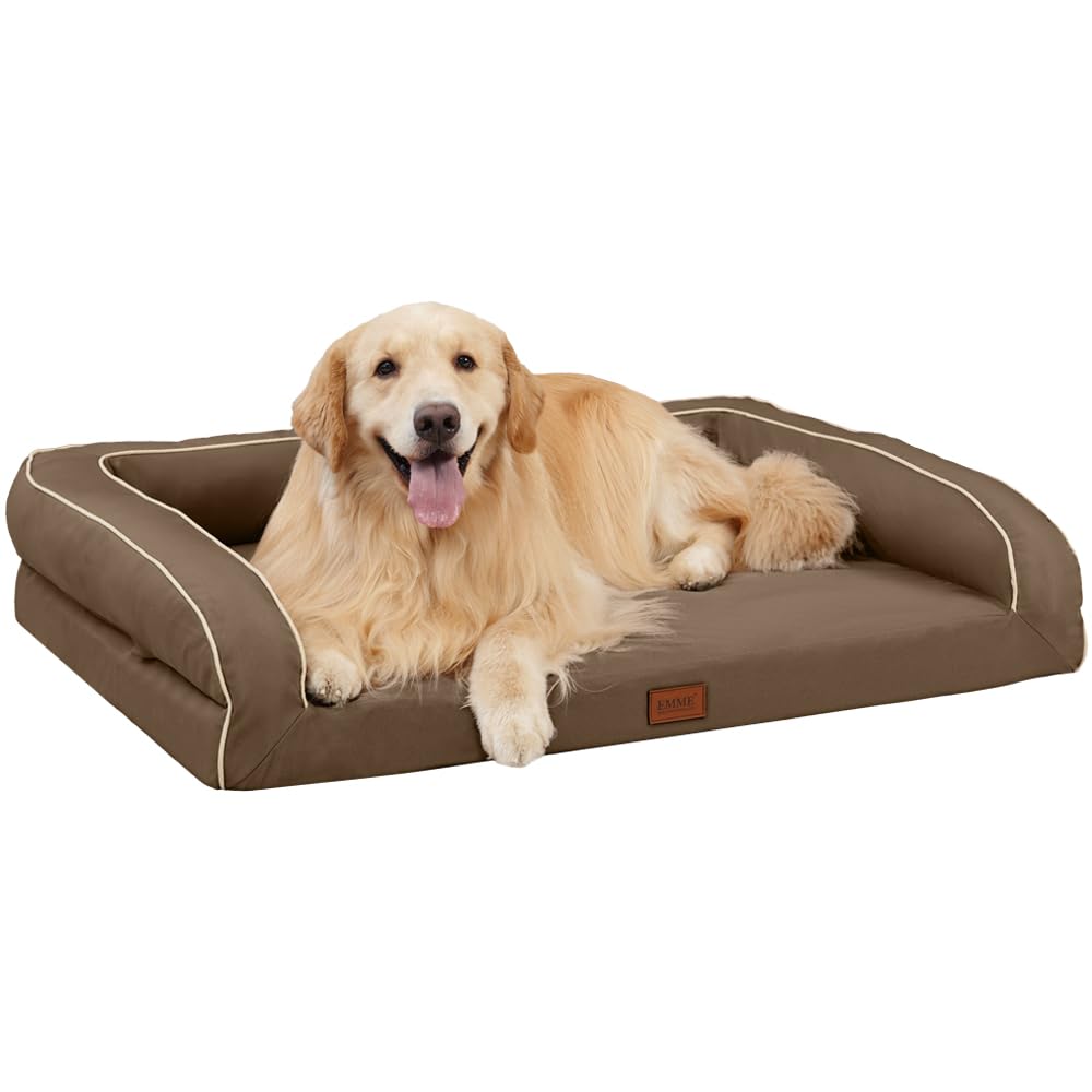 

EMME Водонепроницаемый моющийся питомец Оксфордская диван-кровать для маленьких и средних питомцев Высокий антибактериальный и запах Диван для питомцев с подбородком Для использования в помещении для пожилых и