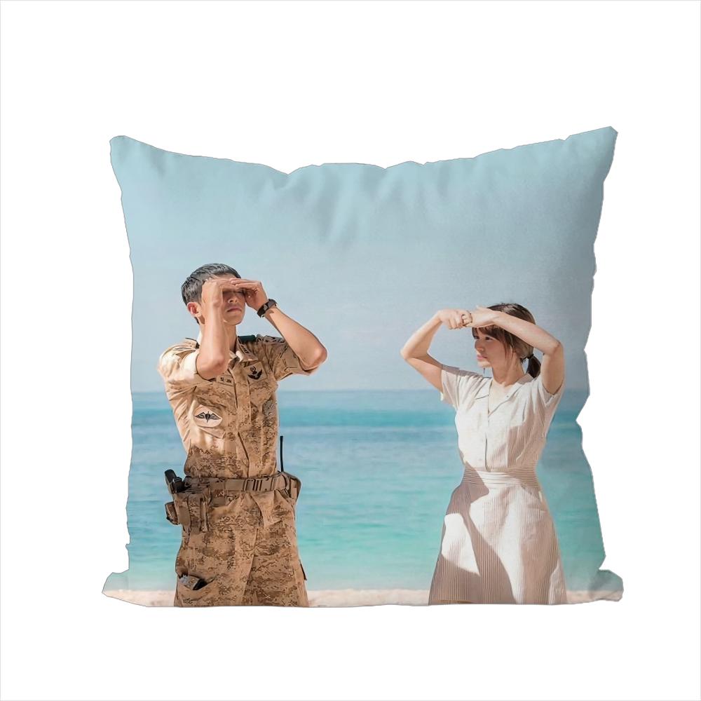 DDescendants Of The Sun Pillow Case For Car Sofa Decorative Home Doublesided Print Plush Square Throw Pillow Cushion Cover