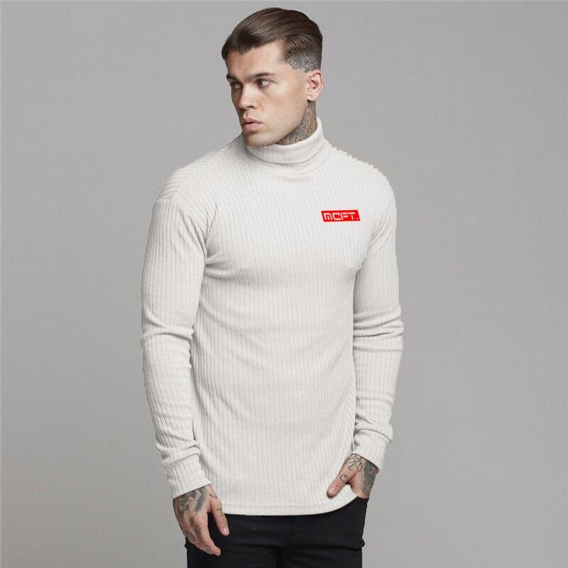 

Мужской трикотажный свитер со средней горловиной, с принтом в виде букв, полуводолазка с длинными рукавами, повседневная осенняя одежда XXL белый