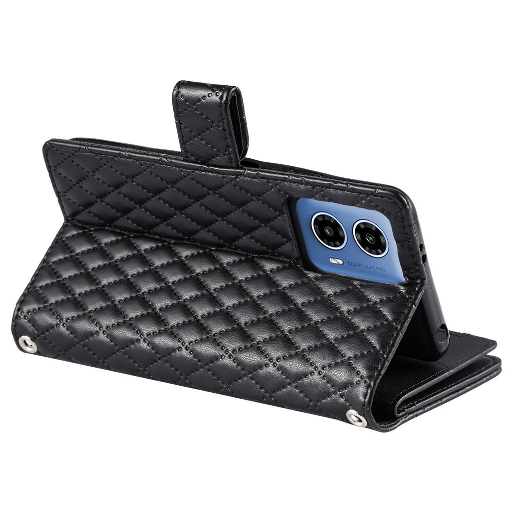 Style 013 for Motorola Moto G85 5G/S50 Neo 5G Case Rhombus Leather Zipper Phone Cover