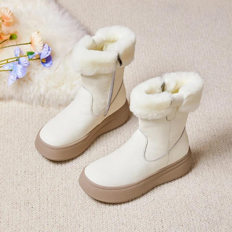 

Модные Универсальные Сапоги-чулки из искусственной кожи и шерсти Комфортные Теплые Зимние Сапоги Хлопковые Сапоги на Плоской Толстой Подошве 35 бежевый