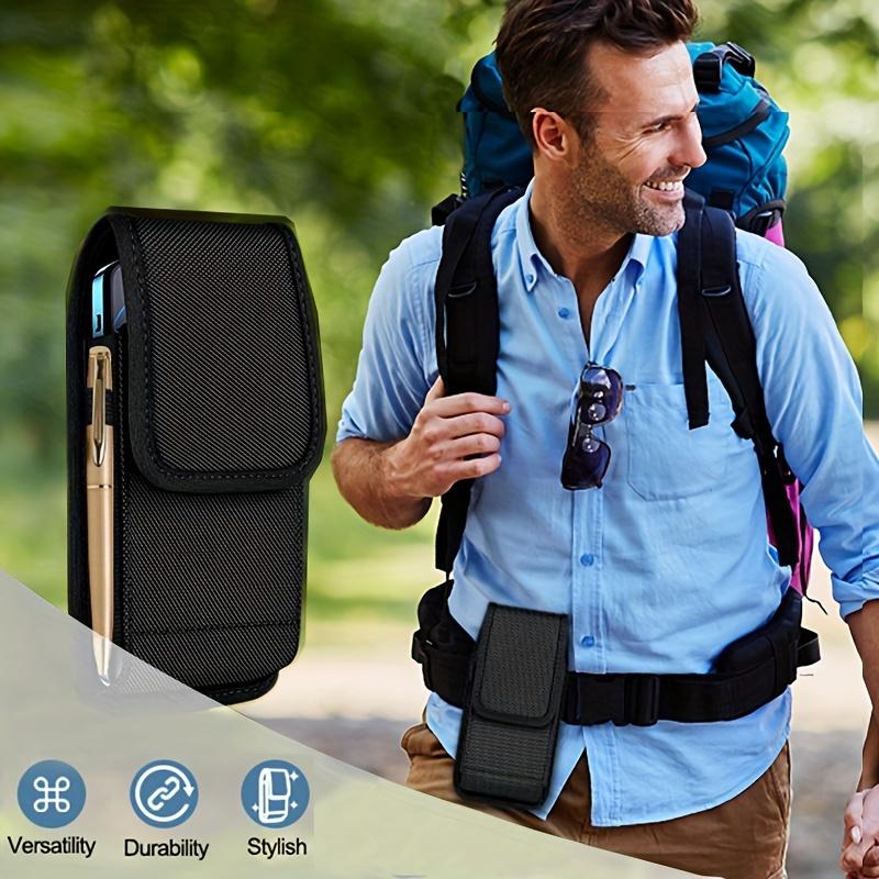 Durable Nylon Cell Phone Pouch with Adjustable Belt Loop - Lightweight Holster Case, Easy-Clean, Perfect for Daily Commute, Phone Pouch