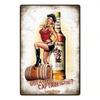 Captain Pirate Pin-Up Vintage Metal Sign Retro Bar Man Cave Decor