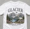 Glacier National Park Men's T-Shirt, Vintage Mountain Hiking Tee, Bear Camping Adventure Shirt, Scenic Nature Travel Graphic, Outdoor Unisex Tee