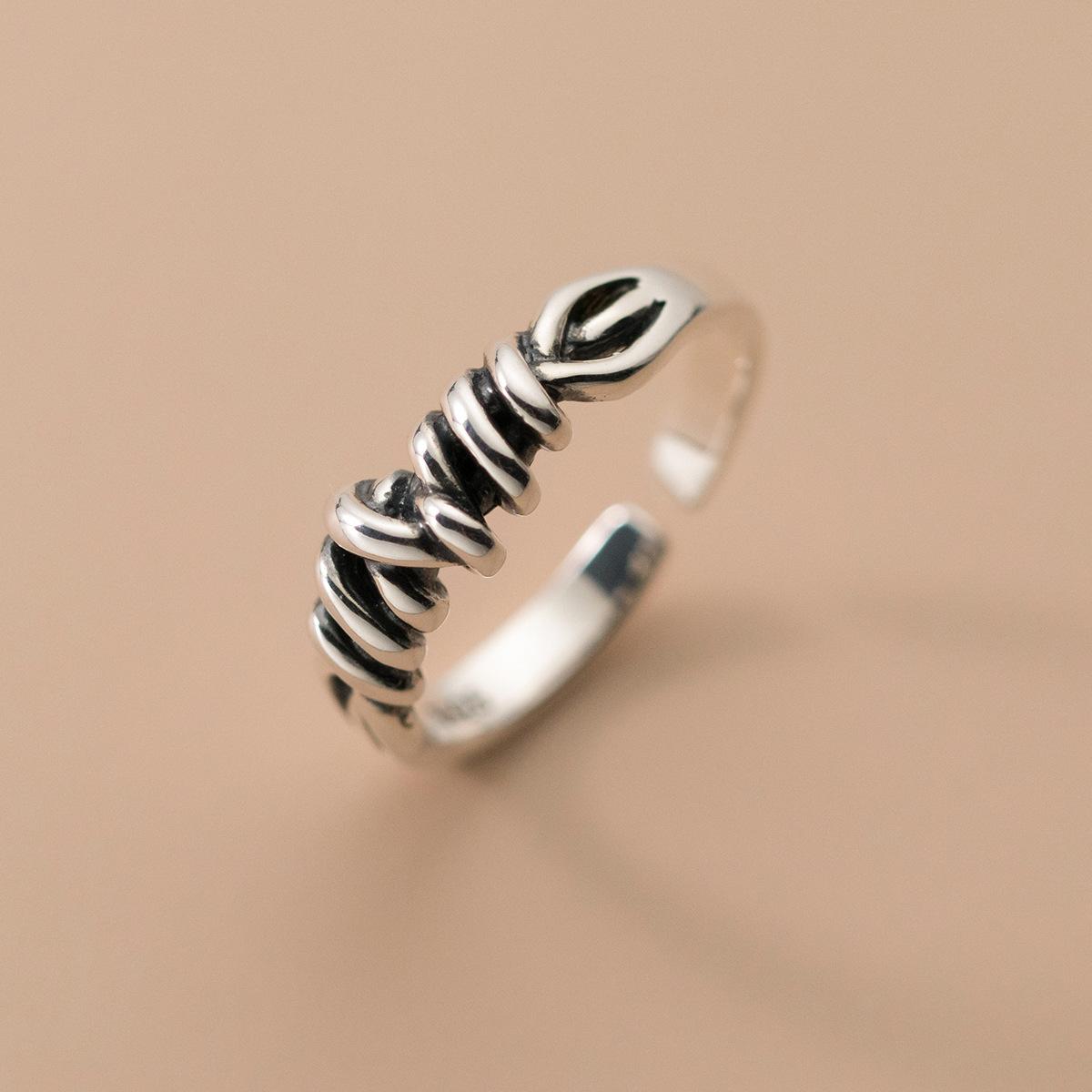 

925 Sterling Silver Irregular Tie Rings For Women Couple Engagement Luxury Quality Jewelry Ladies Accessories Argent 925 серебряный
