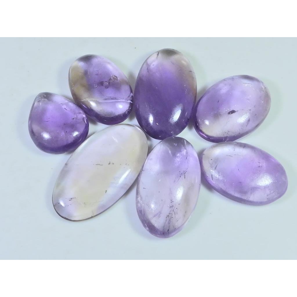 219Cts. Natural Ametrine Mix Shape Cabochon Loose Gemstone 07 Pcs Lot C-1831