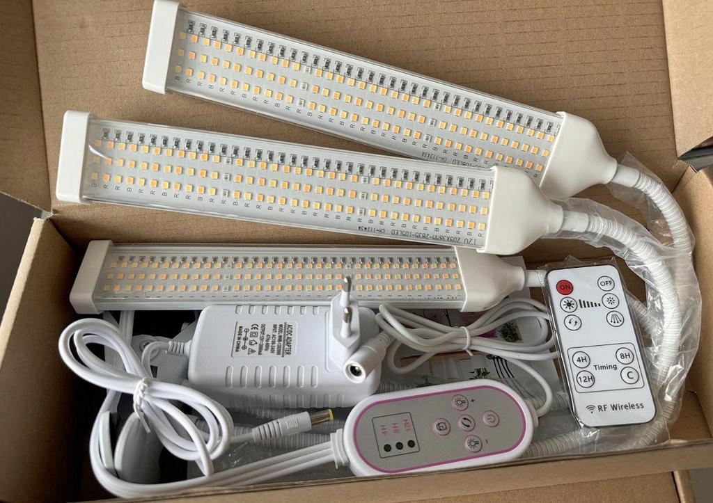 LED Plant Grow Light: 12V Clip-On Full Spectrum with Dimming & Timing for Seedling Sunlight Imitation