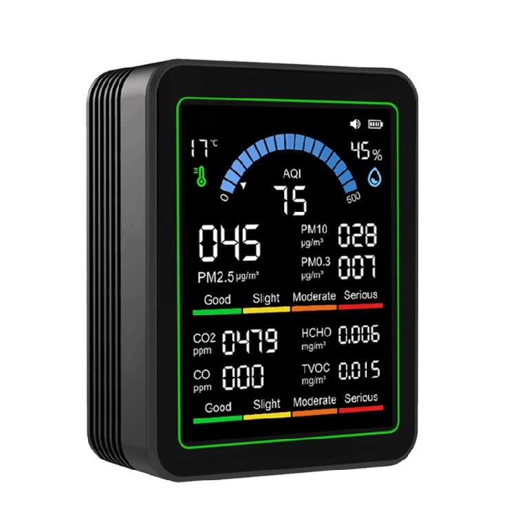 Air Quality Monitors, Indoor PM2.5 / PM1 /PM10 /HCHO/TVOC/Humidity/Temperature Monitors for Home Offices
