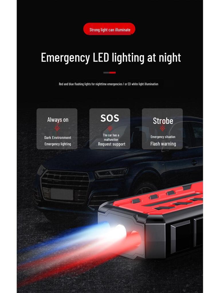 High-Capacity Multifunctional Car Emergency Jump Starter