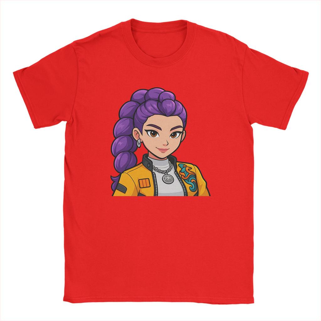 Rumi Kpop Demon Hunters Smile T-Shirt Summer  Fashion T-Shirts Male Cotton Crew Neck 6XL Clothing Short Sleeves Streetwear Tops