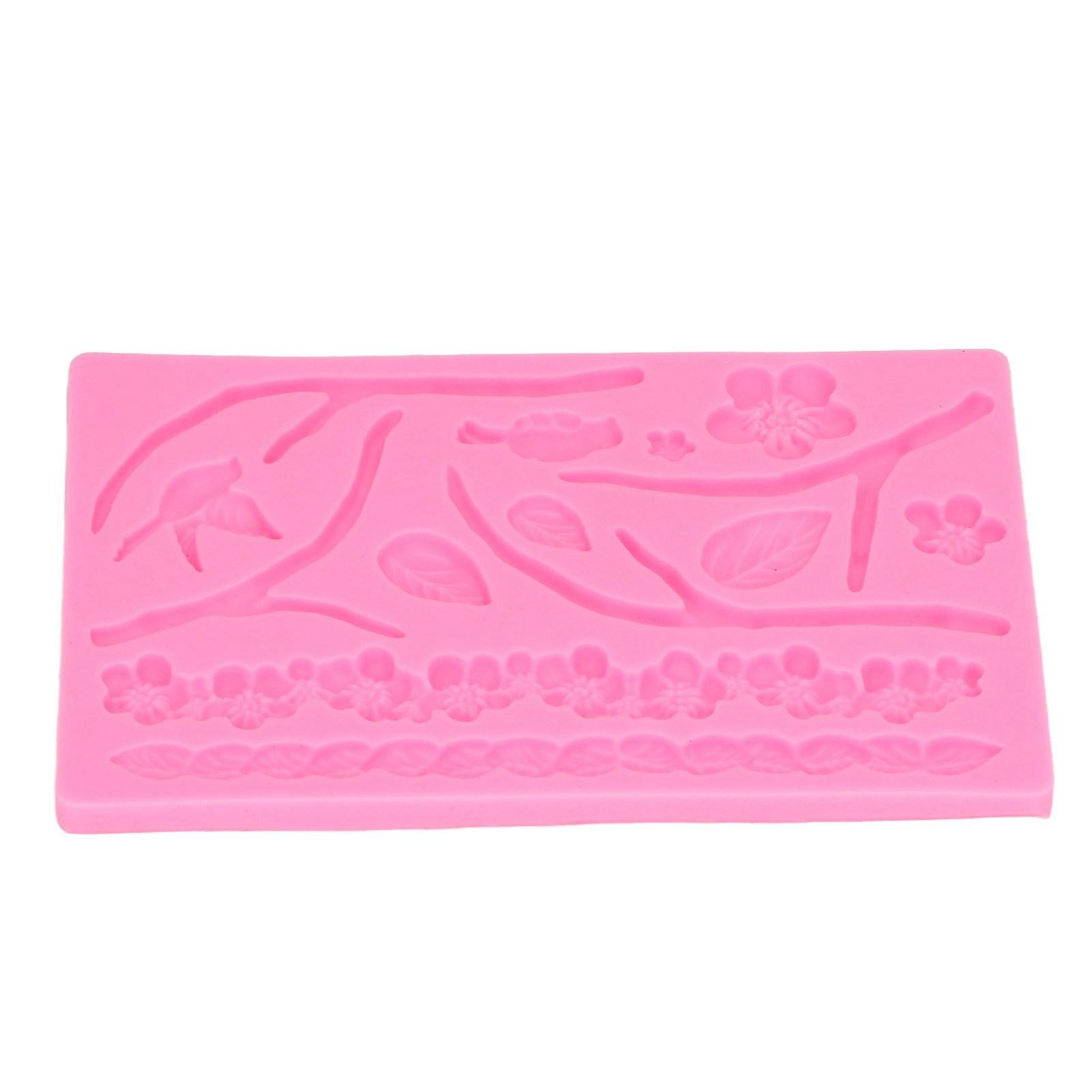

Branch Flowers Silicone Mould Food Grade Materials Various Shapes DIY Cake Silicone Mold for Muffins Fudge Bread