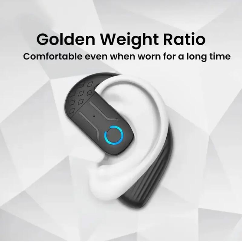Wireless Bluetooth 5.4 Earphone 180° Rotation Ear Hook HIFI Stereo With MIC HD Call Open Single Ear Headset For Game Music Sport