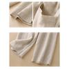 Women S High Waist Loose Fit Wide Leg Cropped Casual Pants With Chinese Knot