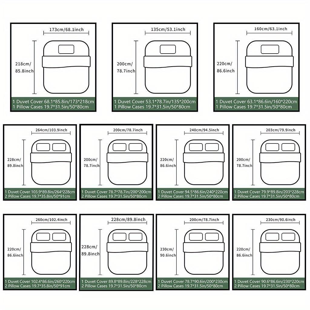 3D Witte Wolf & Bos Print Dekbedovertrek Set (1 Dekbedovertrek + 2 Kussenslopen Zonder Vulling) Polyester beddengoed voor alle seizoenen