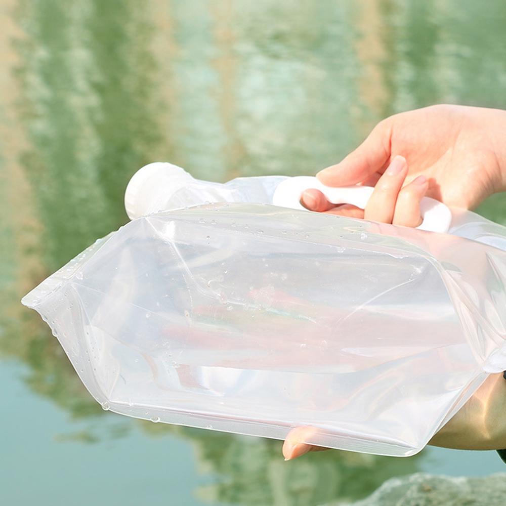 5/10L Thickened Large Water Bag Foldable Portable Drinking Bag Suitable Outdoor Hiking Camping Portable Suction Bag Organizer