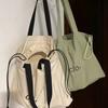 College students commute to class shoulder bag 2024 new large-capacity lazy style versatile tote bag drawstring armpit bag