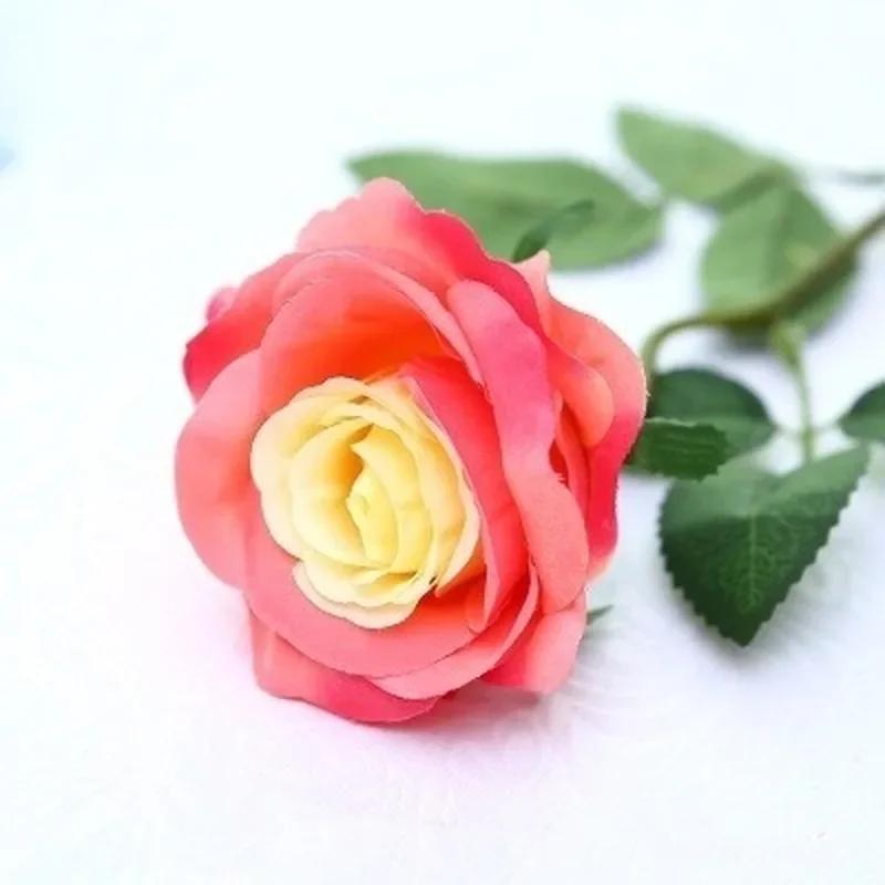 1Pc Artificial Flower Flannel Rose Fake Flower Wedding Home Decoration Artificial Flower Decoration Valentine's Day Gift Flowers