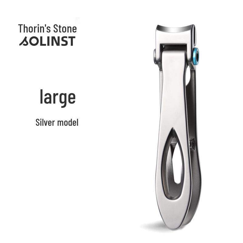 Stainless Steel Foldable Large Opening Nail Clippers for Home Use with Magnetic Nail Art Feature