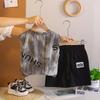 Korean Style Boys' Summer Tie-Dye Vest Set 2026