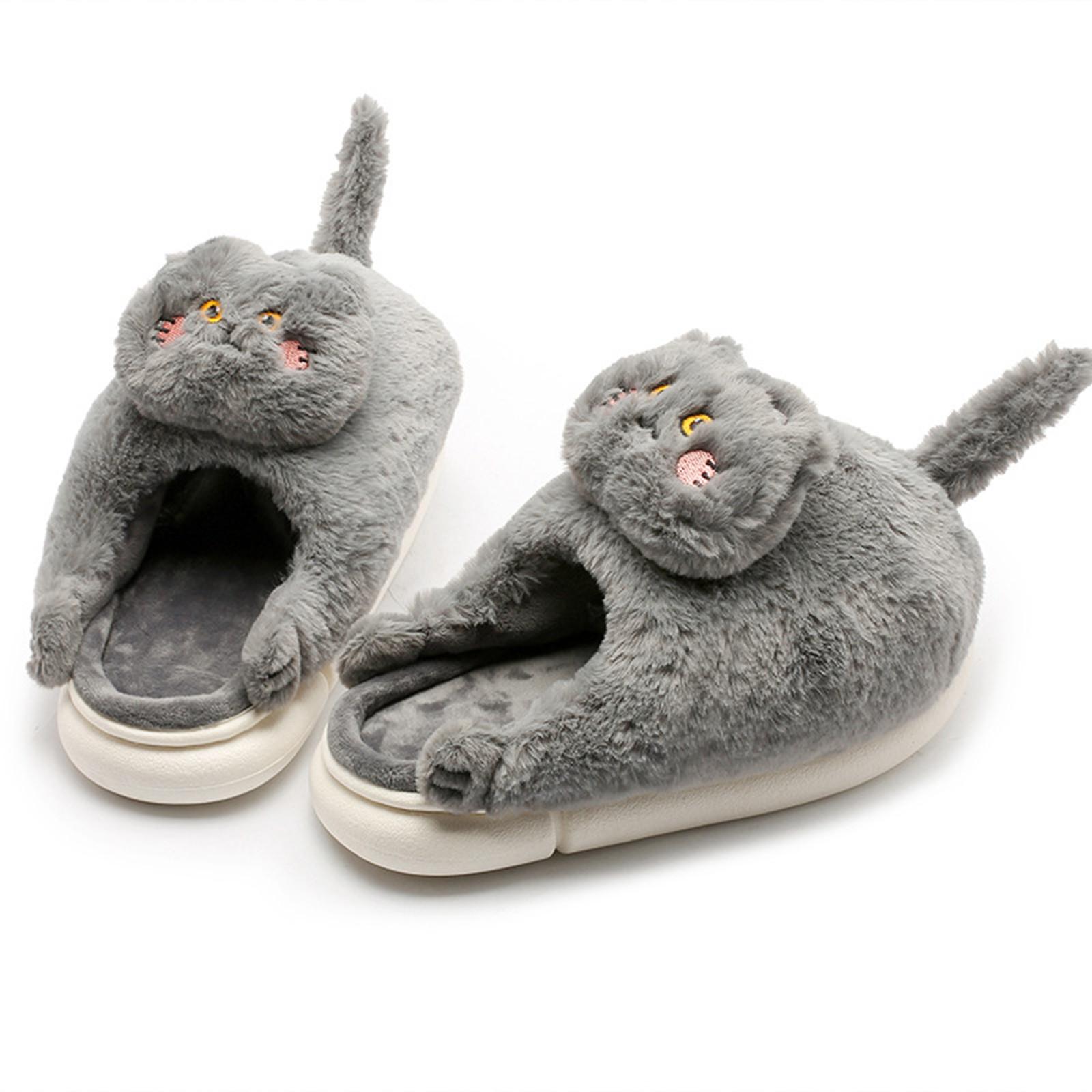 

Хлопковые тапочки для любителей теплой обуви, мужские и женские домашние плюшевые тапочки 38