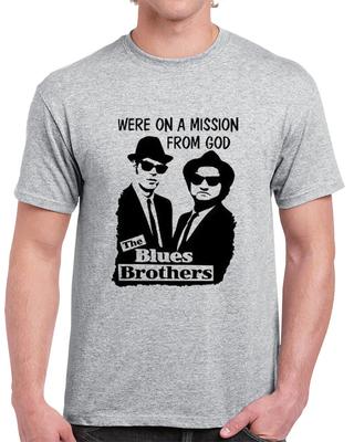 Blues Brothers Retro 100% Cotton T-shirt Mens Womens Tees Top