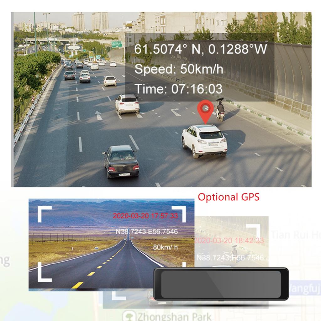 11.26 Inch 4K IPS Driving Recorder HD Car Recorder with BSD\ADAS\LCA Advanced Assisted Driving