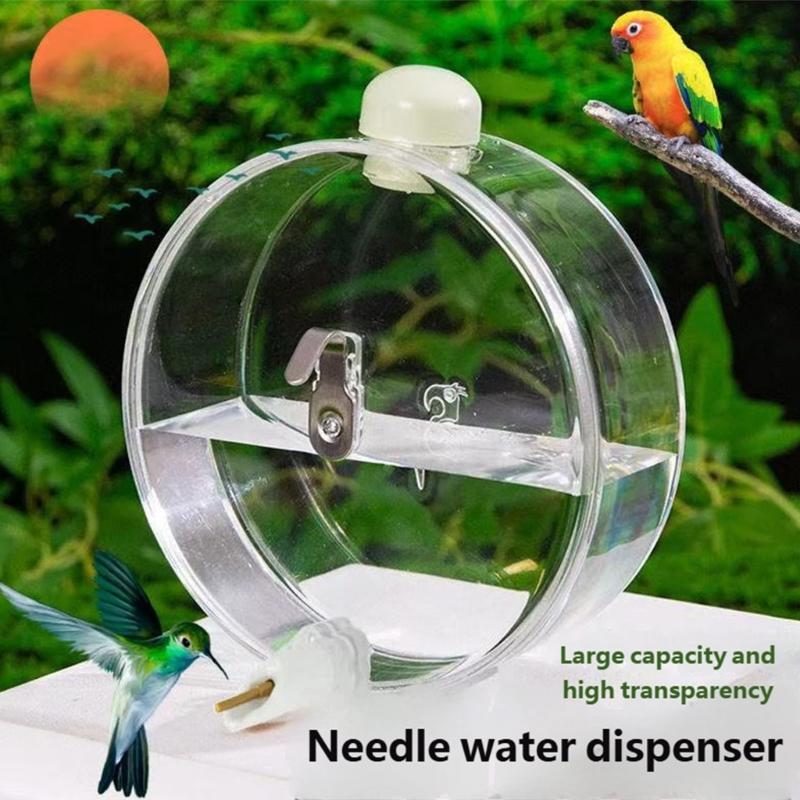 Auto Touch Activated Bird Waterer 250ml Corrosion Resistant Cage Attachment Water Dispenser for Low Waste Watering