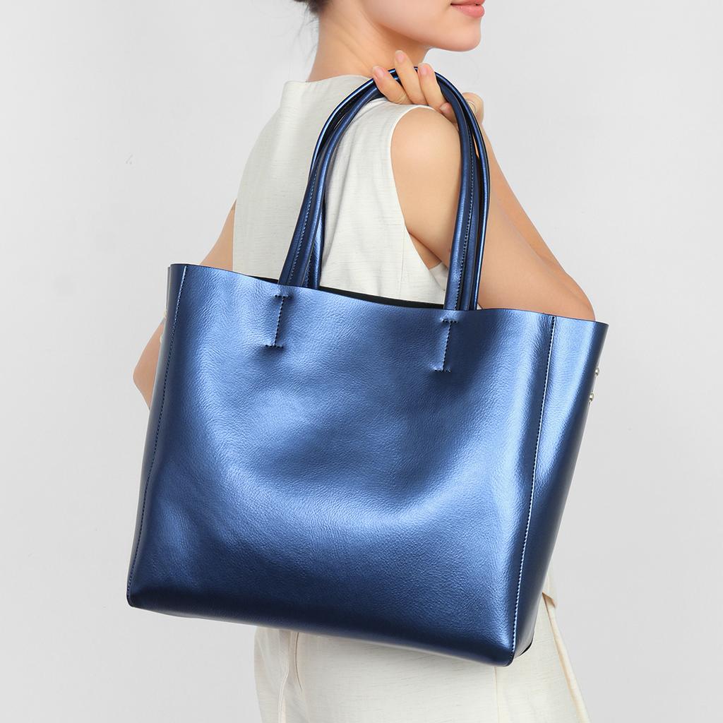 Leather Large-capacity Bag Women's New Bags Fashionable Foreign Cowhide Women's Class Commuter Bag