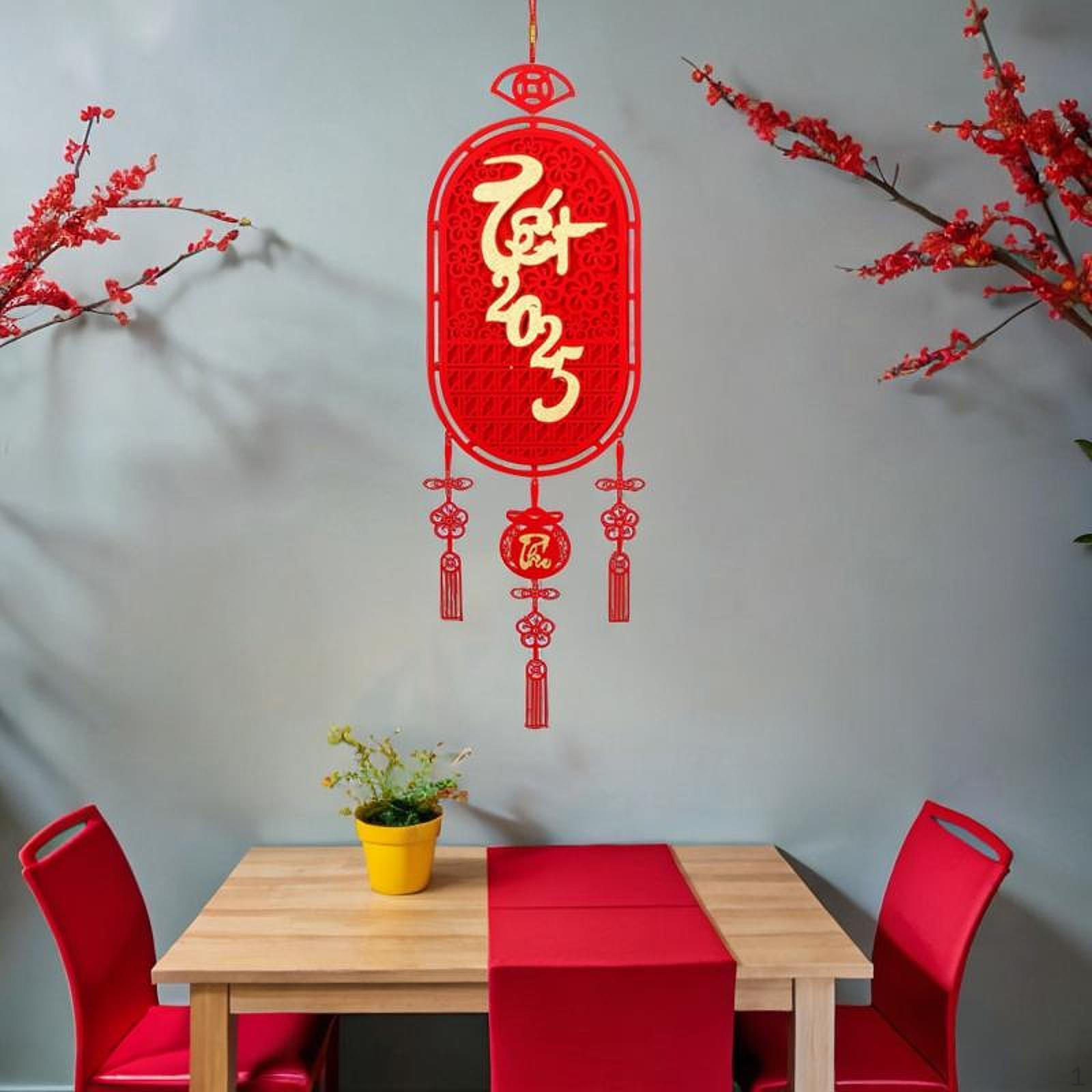 

Вьетнамский весенний фестиваль подвесное украшение 11.4x41 дюймов флокированная ткань для вечеринки Style A